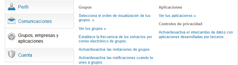 configuracion grupos de linkedin, red social profesional.