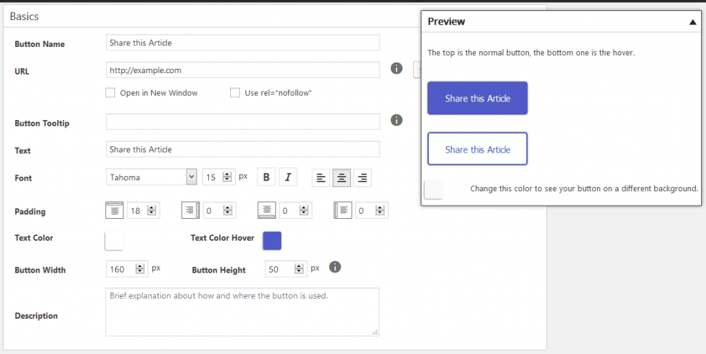 esempio di shortcode pulsante